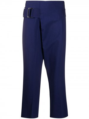 Укороченные брюки прямого кроя Erika Cavallini. Цвет: синий