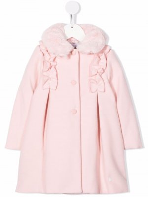 Пальто с искусственным мехом Patachou. Цвет: розовый