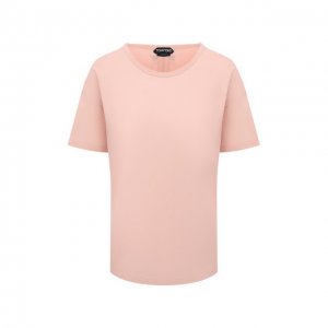Хлопковая футболка Tom Ford. Цвет: розовый