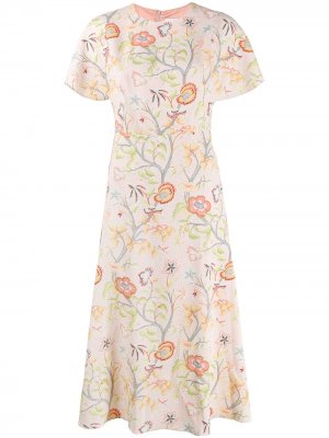Расклешенное платье Canopy с цветочным принтом Peter Pilotto. Цвет: розовый