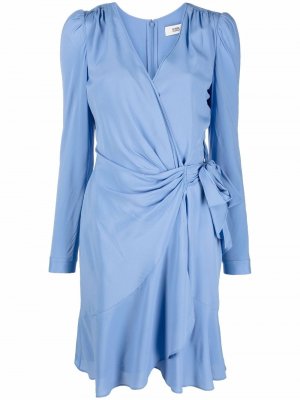 Clarice faux-wrap mini dress DVF Diane von Furstenberg. Цвет: синий