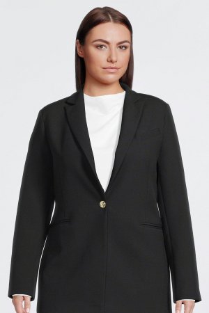 Компактный базовый пиджак больших размеров на одной пуговице , черный Karen Millen
