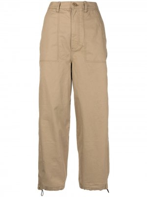 Зауженные брюки с завышенной талией izzue. Цвет: коричневый