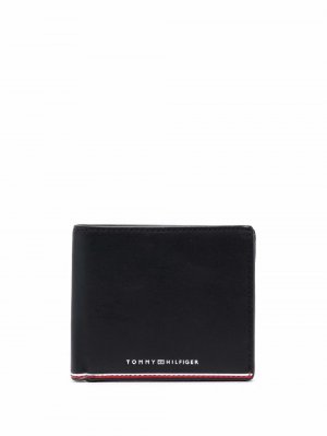 Бумажник с контрастными полосками Tommy Hilfiger. Цвет: черный