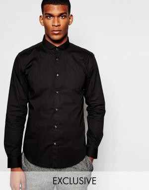 Облегающая строгая рубашка эксклюзивно для Wincer & Plant. Цвет: черный