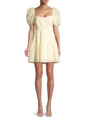 Многоярусное мини-платье Lucy Cotton , бежевый Bardot