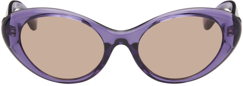 Пурпурные овальные солнцезащитные очки La Medusa Versace