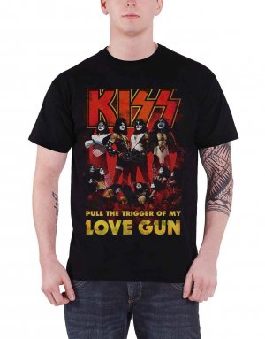 Светящаяся футболка Love Gun KISS, черный Kiss