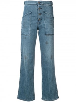 Расклешенные джинсы Worker с завышенной талией RtA. Цвет: зеленый