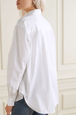 TOTEME рубашка капри из хлопкового поплина, белый Totême