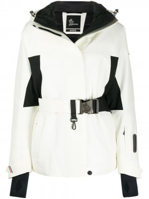 Лыжная куртка с поясом Moncler Grenoble. Цвет: нейтральные цвета