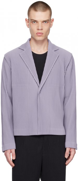 Пурпурный пиджак со складками 2 лавандового цвета HOMME PLISSe ISSEY MIYAKE Plissé