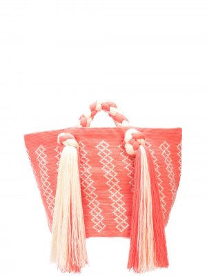 Плетеная сумка-тоут Eve Sophie Anderson. Цвет: розовый