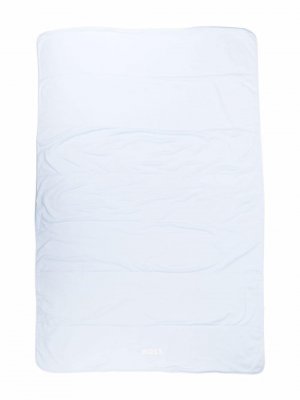 Одеяло с логотипом BOSS Kidswear. Цвет: синий