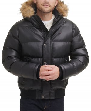 Мужская стеганая куртка-бомбер для снорклинга , черный Tommy Hilfiger
