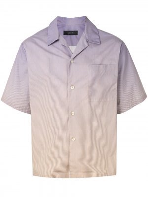 Полосатая рубашка с эффектом градиента Qasimi. Цвет: фиолетовый