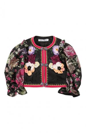 Укороченный жакет Dolce & Gabbana. Цвет: разноцветный