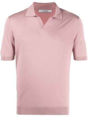 Рубашка поло с отделкой в рубчик D4.0. Цвет: розовый