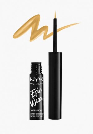 Подводка для глаз Nyx Professional Makeup Водостойкая матовая EPIC WEAR EYE & BODY LIQUID LINER, Оттенок 08, YELLOW. Цвет: желтый