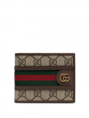 Бумажник Ophidia с узором GG Supreme Gucci. Цвет: коричневый