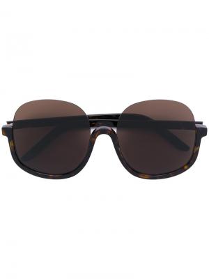 Солнцезащитные очки дизайна с открытым верхом Delirious. Цвет: коричневый