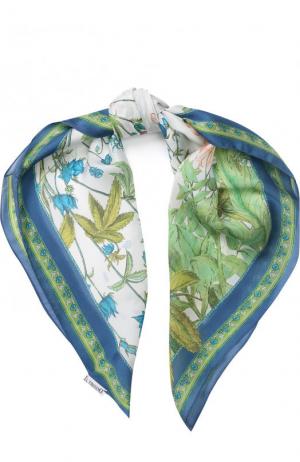 Шелковый платок с принтом Il Trenino. Цвет: зеленый