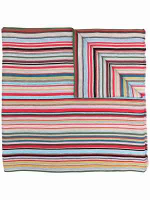 Bliss striped knit scarf PS Paul Smith. Цвет: синий