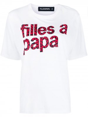 Футболка с логотипом Filles A Papa. Цвет: белый