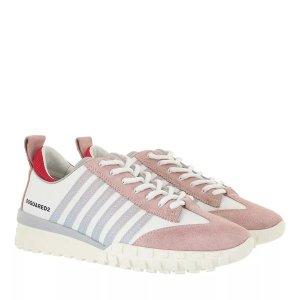 Кроссовки stripes legend sneakers white/rose , розовый Dsquared2
