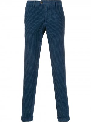 Вельветовые брюки прямого кроя Al Duca D’Aosta 1902. Цвет: синий