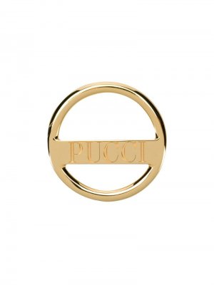 Кольцо для шарфа с выгравированным логотипом Emilio Pucci. Цвет: золотистый