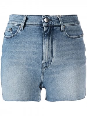 Джинсовые шорты с вышивкой Karl Lagerfeld. Цвет: синий