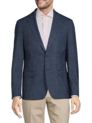 Фактурный пиджак приталенного кроя , цвет Denim Calvin Klein