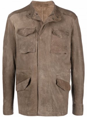 Lamb-skin military jacket Salvatore Santoro. Цвет: зеленый