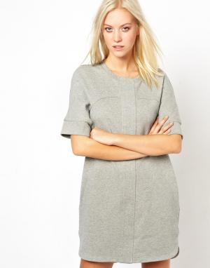 Платье-свитшот Chalayan Grey Line. Цвет: серый меланж