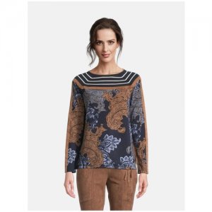 Пуловер женский, BETTY BARCLAY, модель: 5551/2647, цвет: разноцветный, размер: 44 Barclay. Цвет: синий/коричневый