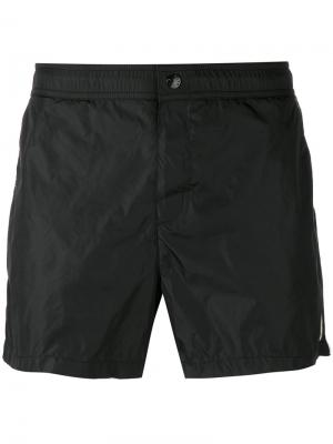 Пляжные шорты с контрастным кантом Moncler. Цвет: чёрный