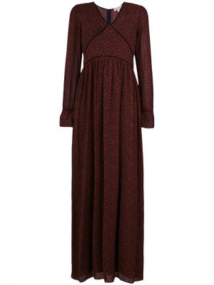 Приталенное длинное платье Michael Kors. Цвет: красный