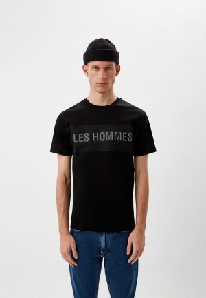 Футболка Les Hommes. Цвет: черный