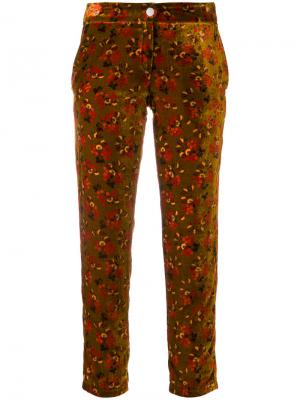 Укороченные брюки с цветочным принтом Roseanna. Цвет: жёлтый и оранжевый