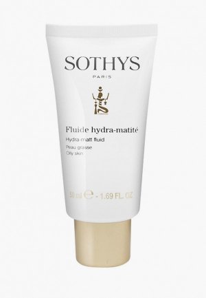 Флюид для лица Sothys Oily Skin увлажняющий матирующий жирной кожи Hydra-Matt Fluid , 50 мл. Цвет: белый