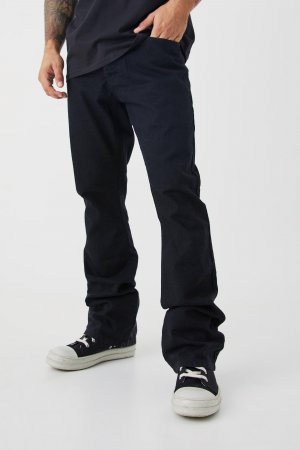 Узкие жесткие джинсы-расклешени , черный Boohoo