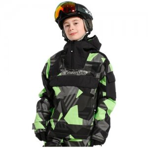 Куртка сноубордическая Анорак Artois-R-Jr. Camo Green (см:140) Rehall. Цвет: черный/зеленый