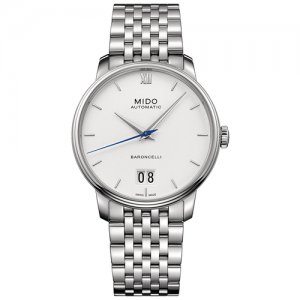 Наручные часы Baroncelli M027.426.11.018.00, белый, серебряный Mido