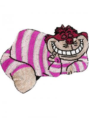 Кошелек из бисера Cheshire Cat Olympia Le-Tan. Цвет: розовый и фиолетовый