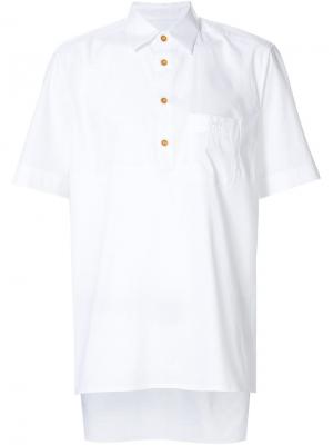 Асимметричная рубашка с короткими рукавами Vivienne Westwood Man. Цвет: белый