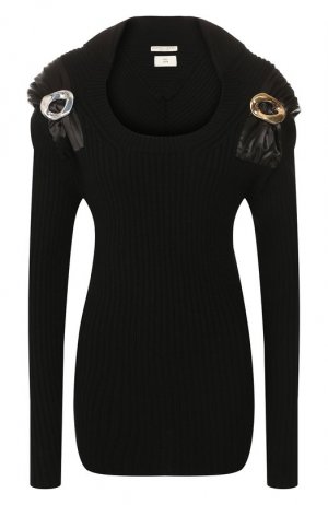 Шерстяной свитер Bottega Veneta. Цвет: чёрный