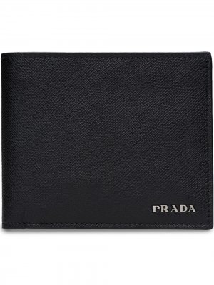 Кошелек с логотипом Prada. Цвет: черный
