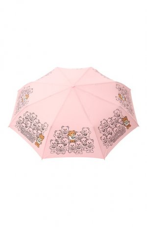 Складной зонт Moschino. Цвет: розовый