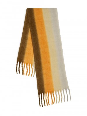 Вязаный шарф с бахромой , желтый Saks Fifth Avenue